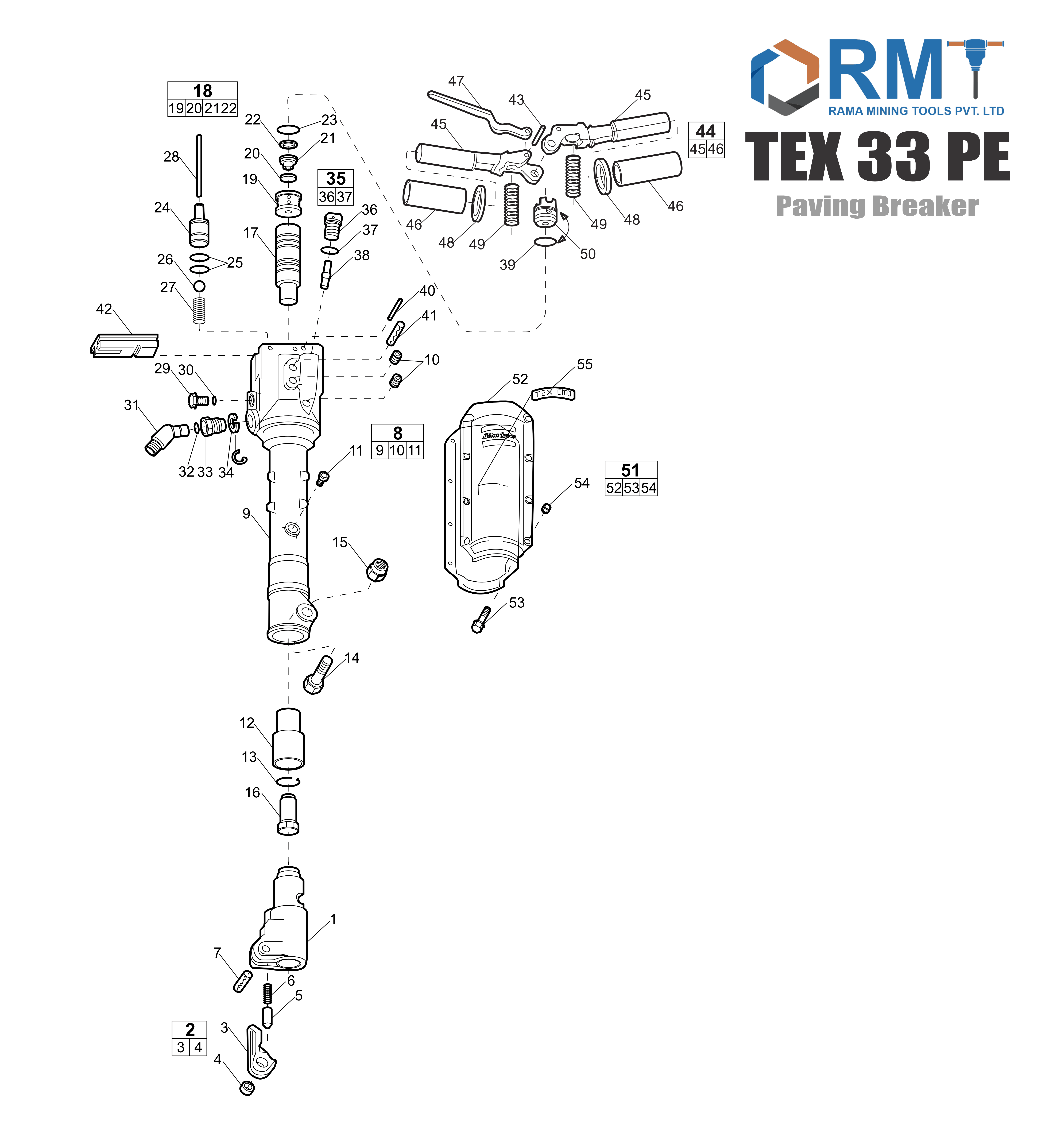TEX 33 PE - Pneumatic Breaker